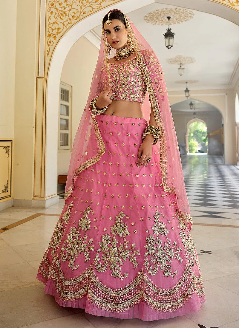Pink Designer Indian Wedding Lehenga Choli