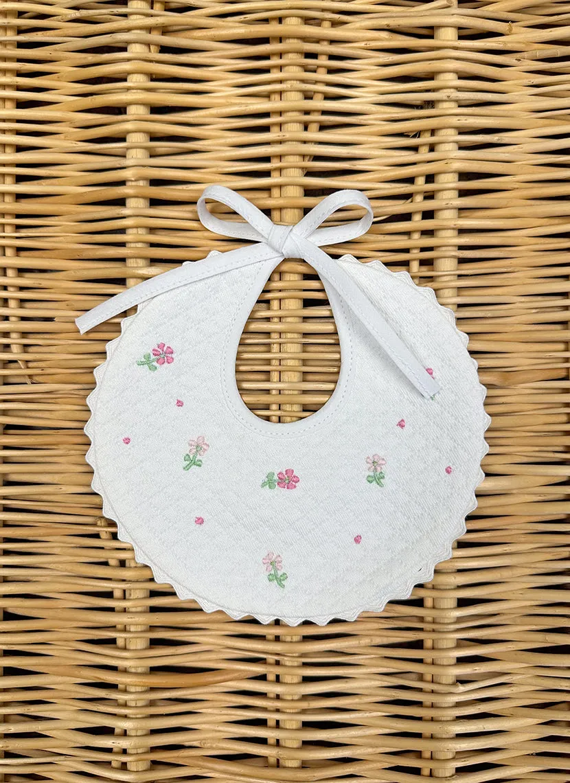 Pink Flowers little Bib