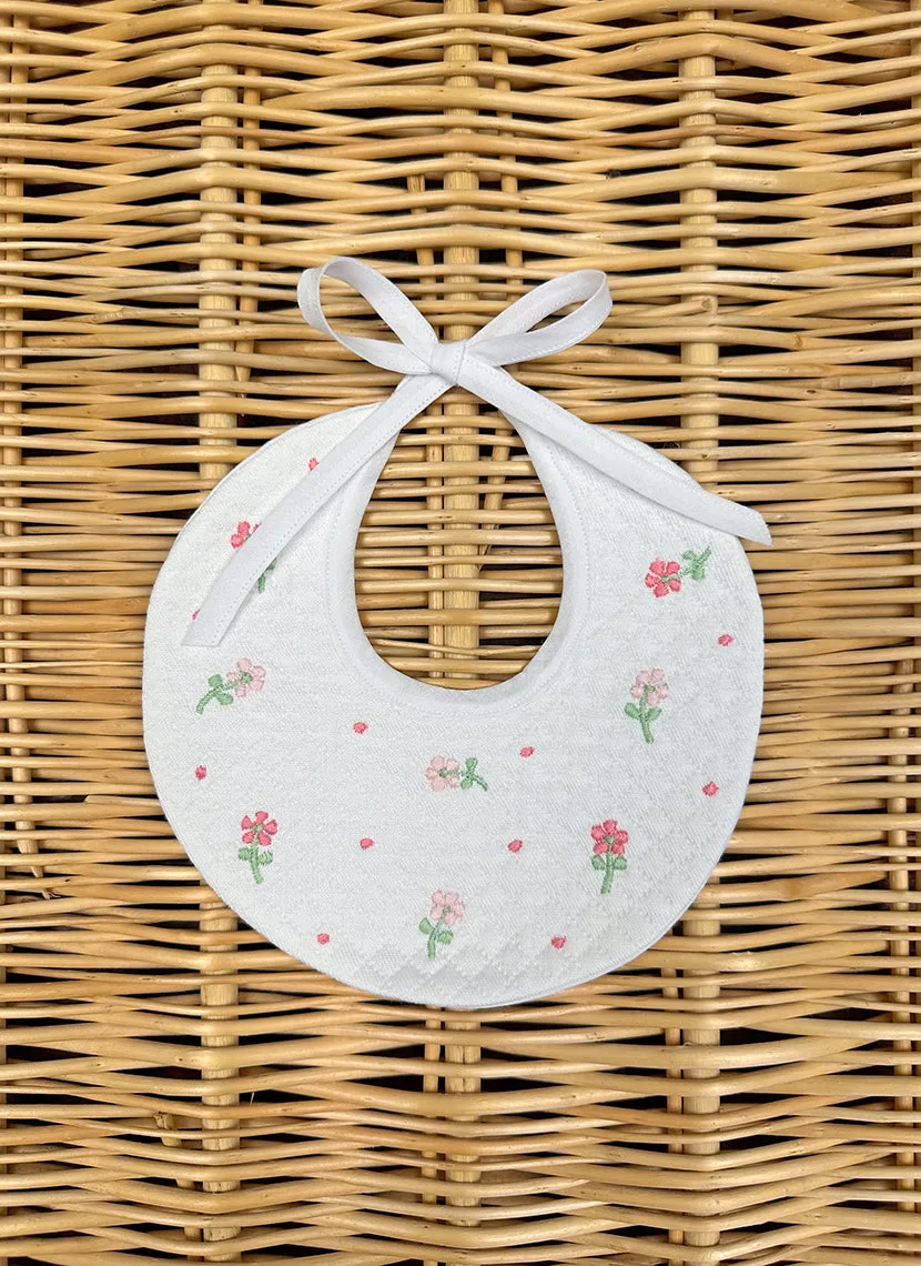 Pink Flowers little Bib