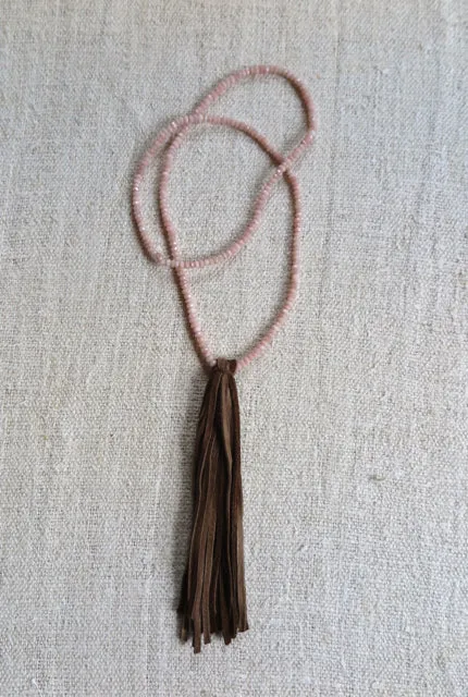 pink peruvian opal tassel necklace - Amy Weber Design