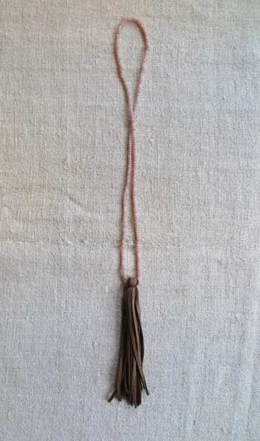 pink peruvian opal tassel necklace - Amy Weber Design