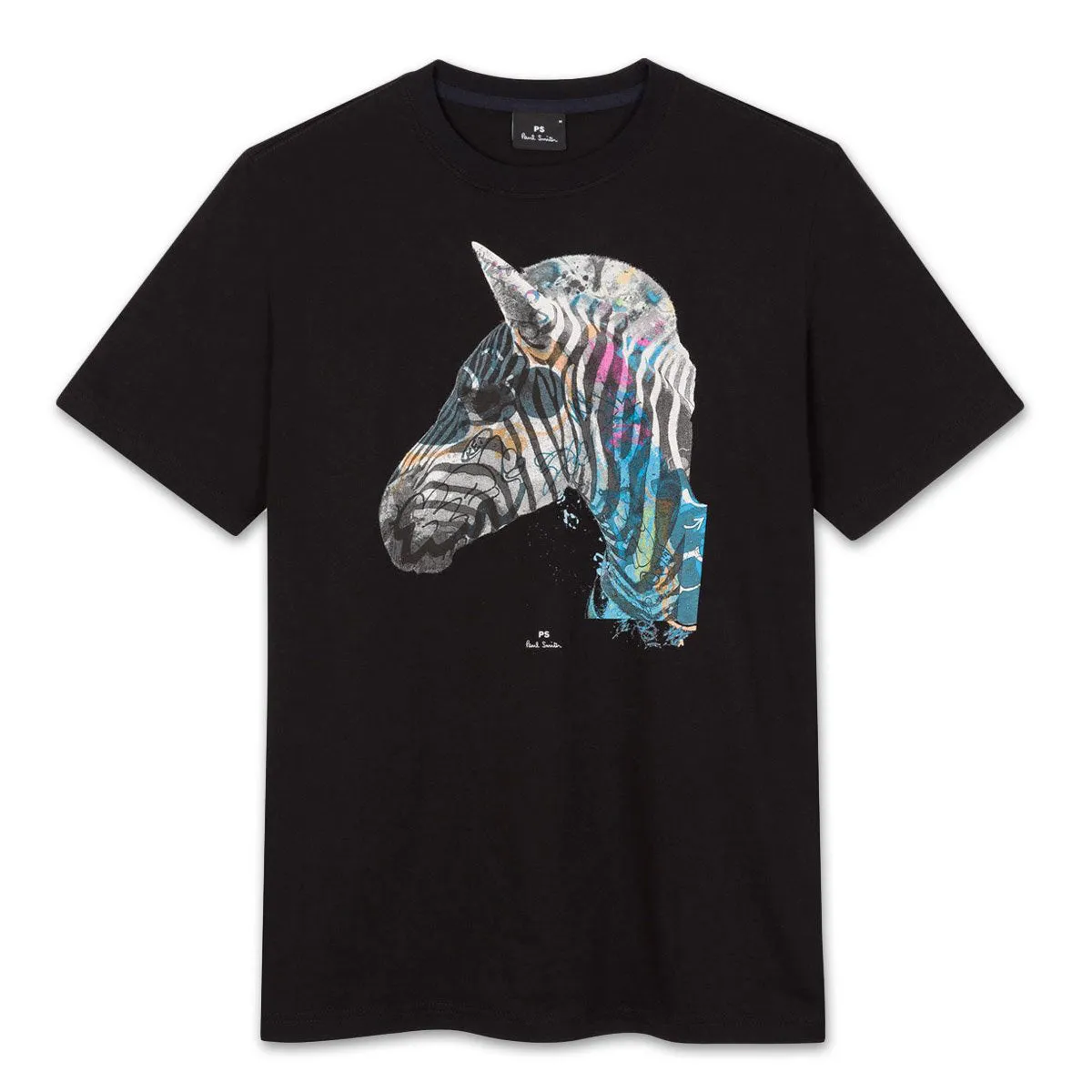 PS Paul Smith - Graffiti Zebra Print T-Shirt in Black