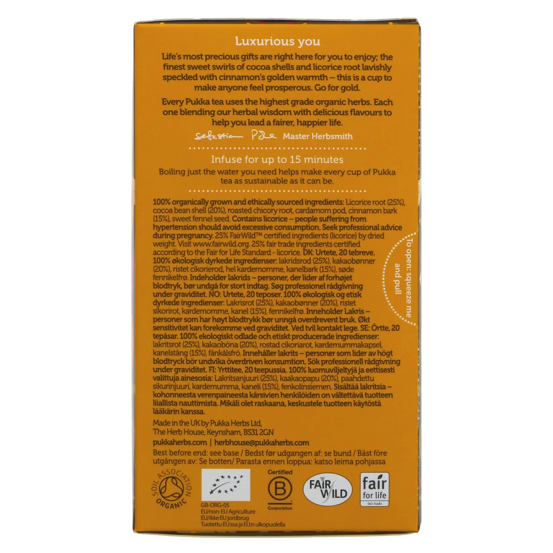 Pukka | Liquorice & Cinnamon - cardamom, chicory, cinnamon | 20 bags
