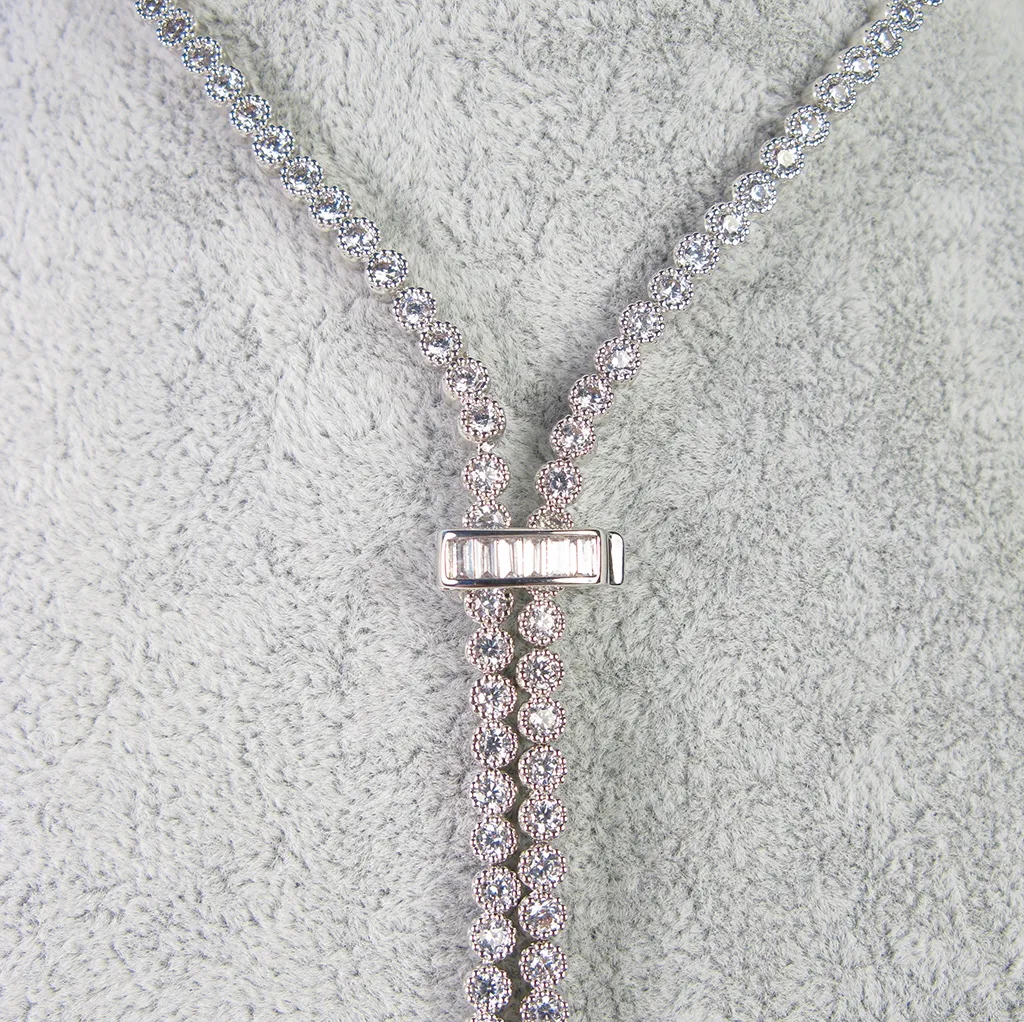 Pure As Passion Diamontage™ 6.84 Carat Tassel Necklace & Back Jewelry