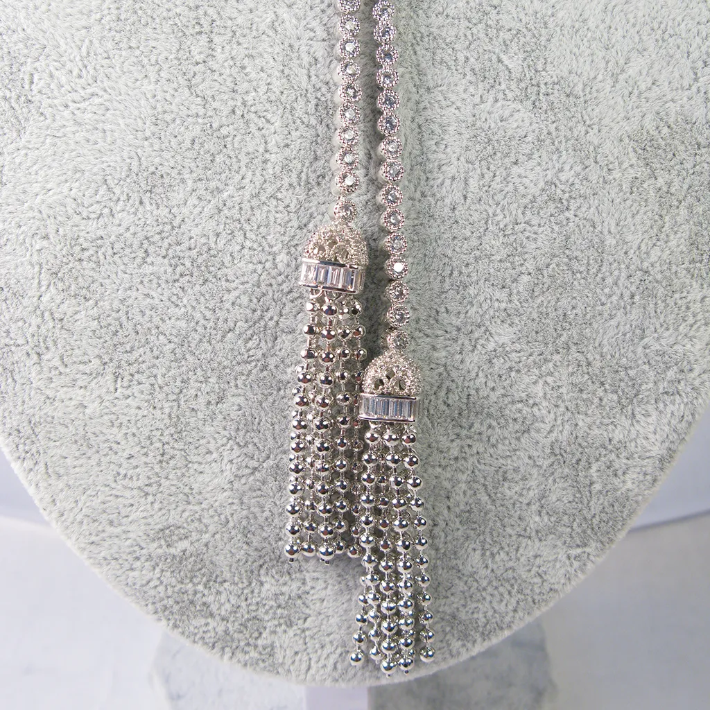 Pure As Passion Diamontage™ 6.84 Carat Tassel Necklace & Back Jewelry