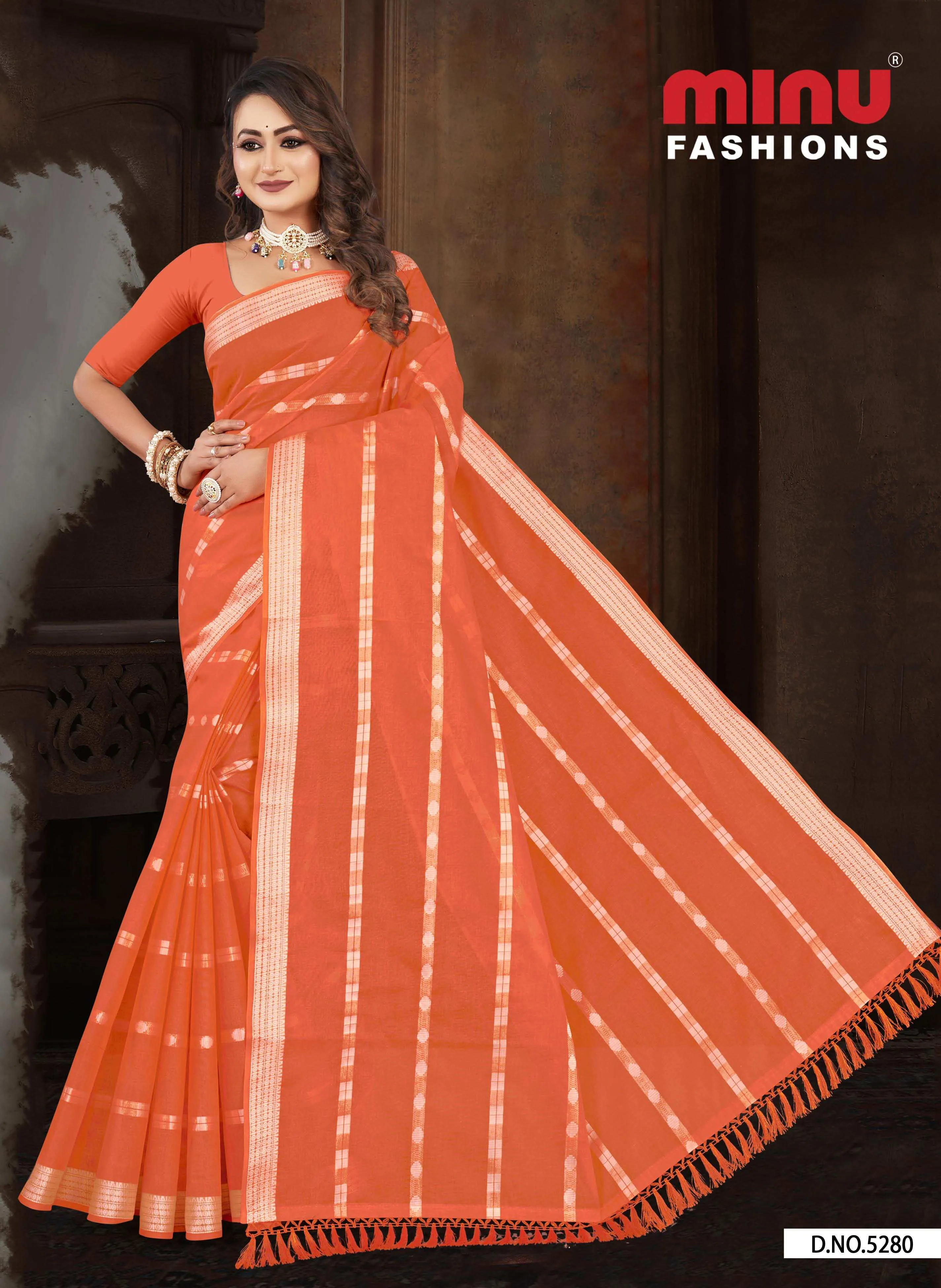 Pure Cotton Himalayan Beauty Embroidery Saree
