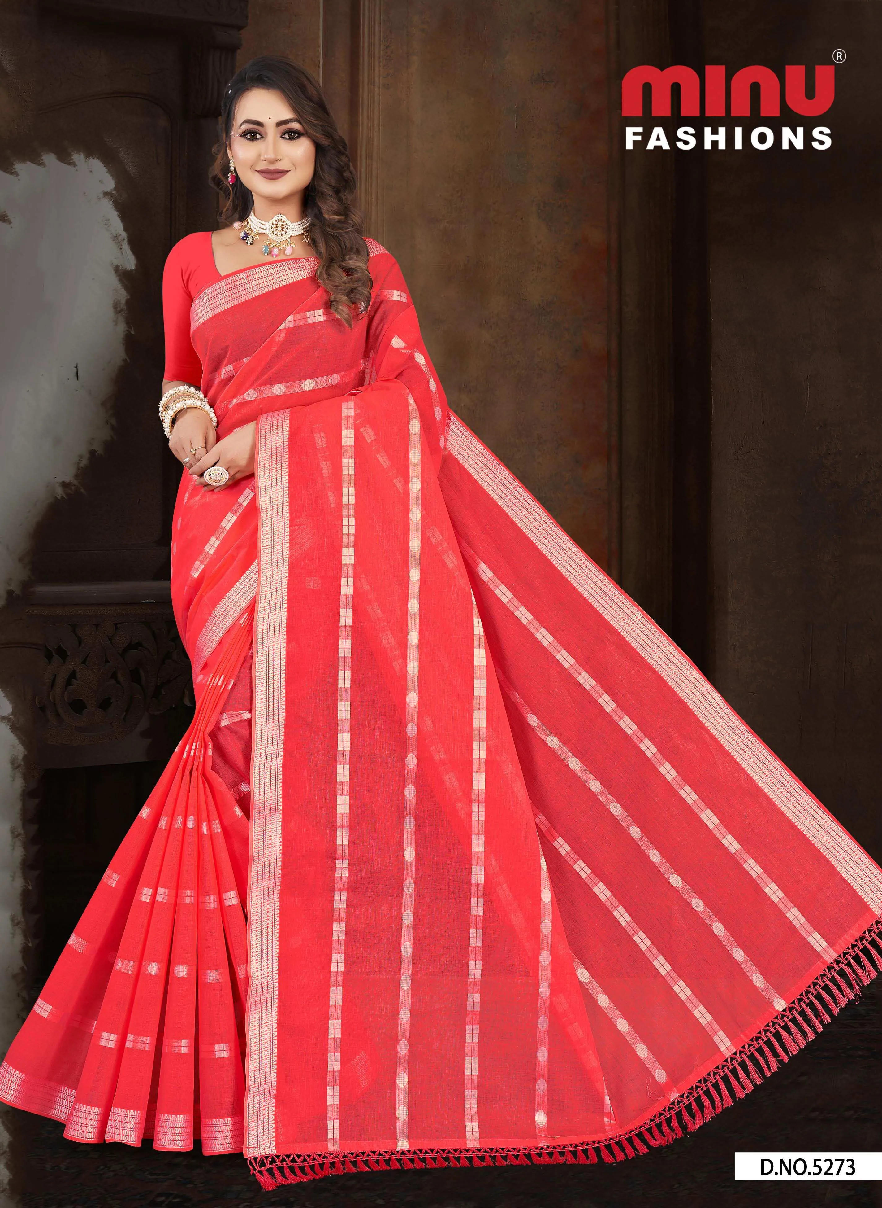Pure Cotton Himalayan Beauty Embroidery Saree