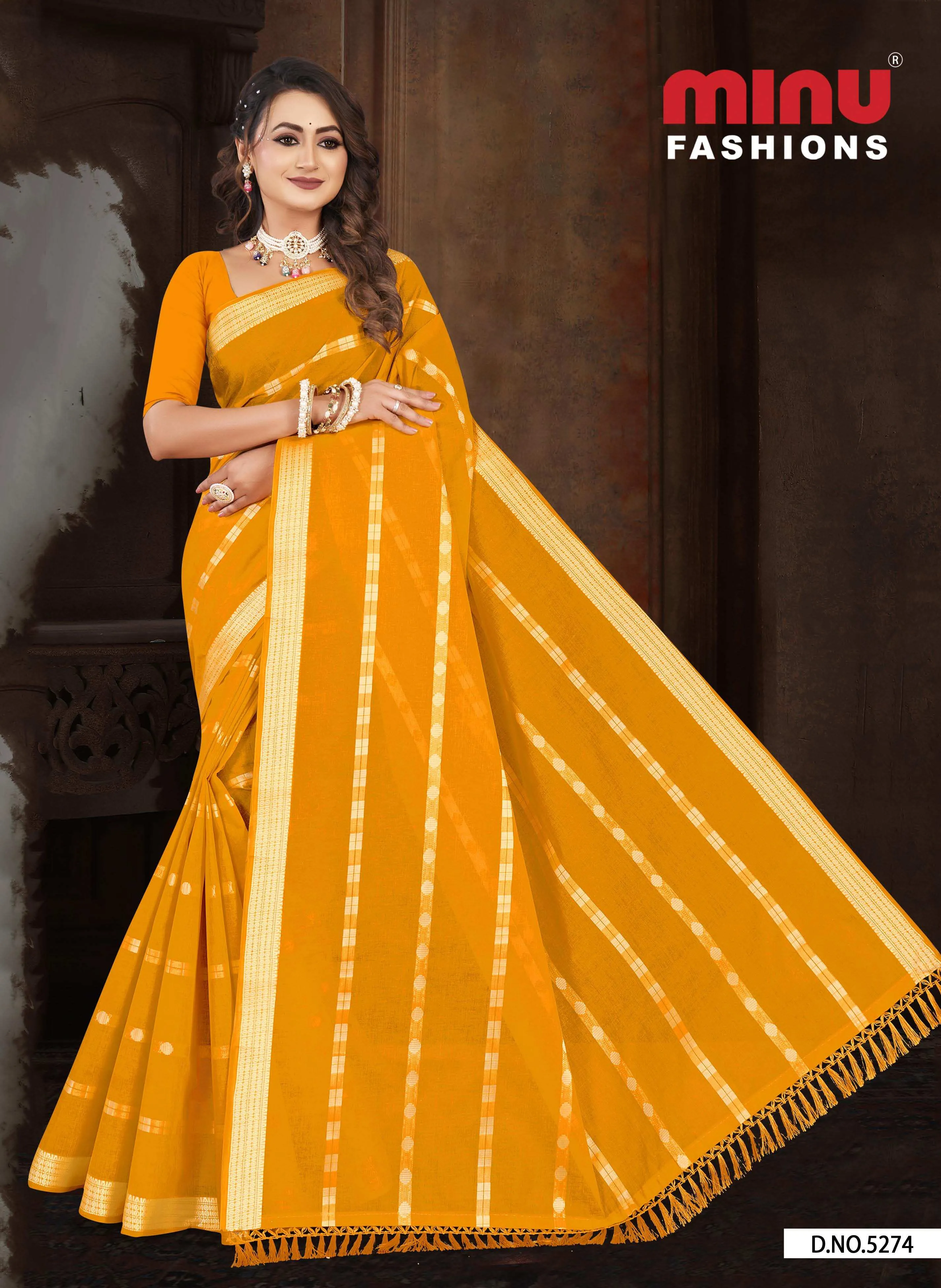 Pure Cotton Himalayan Beauty Embroidery Saree