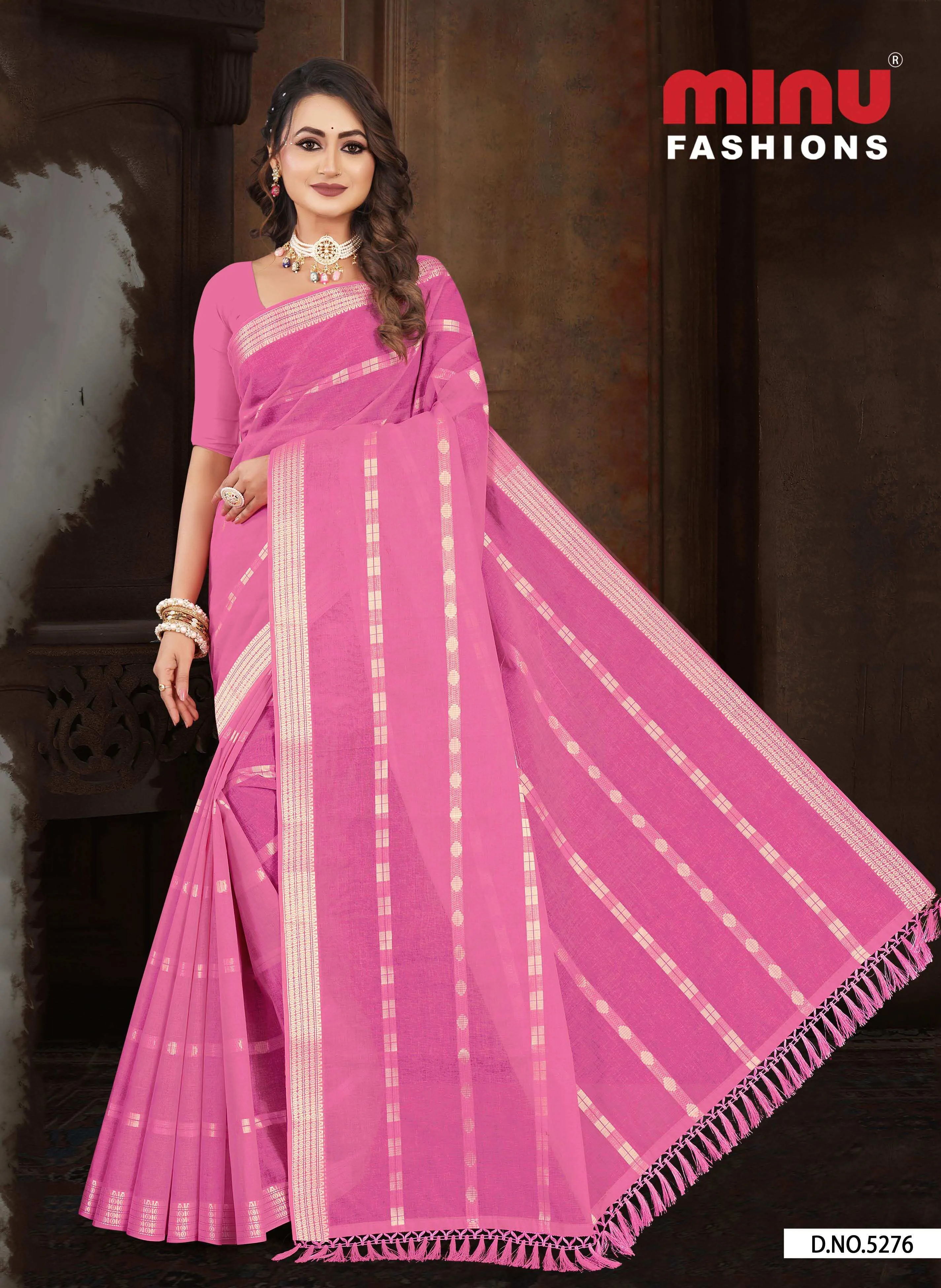 Pure Cotton Himalayan Beauty Embroidery Saree