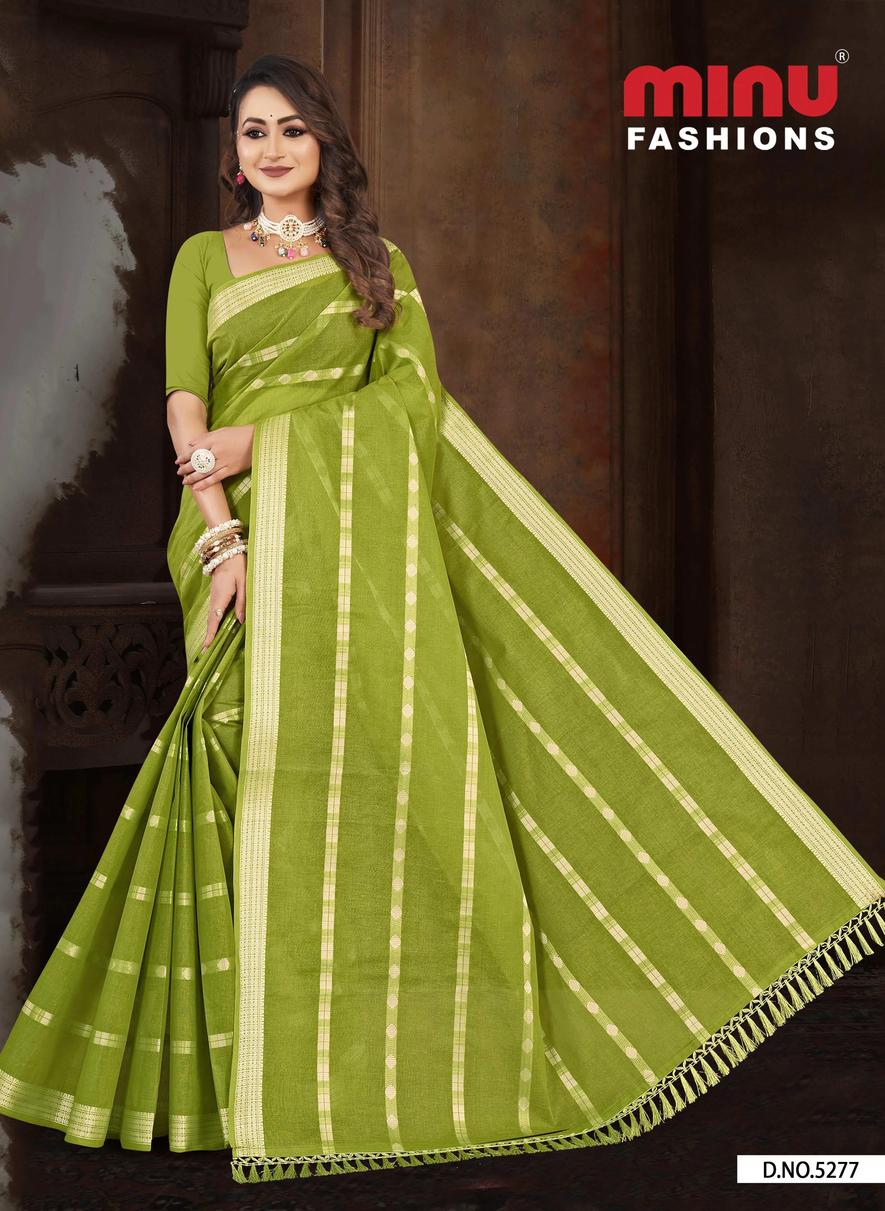 Pure Cotton Himalayan Beauty Embroidery Saree