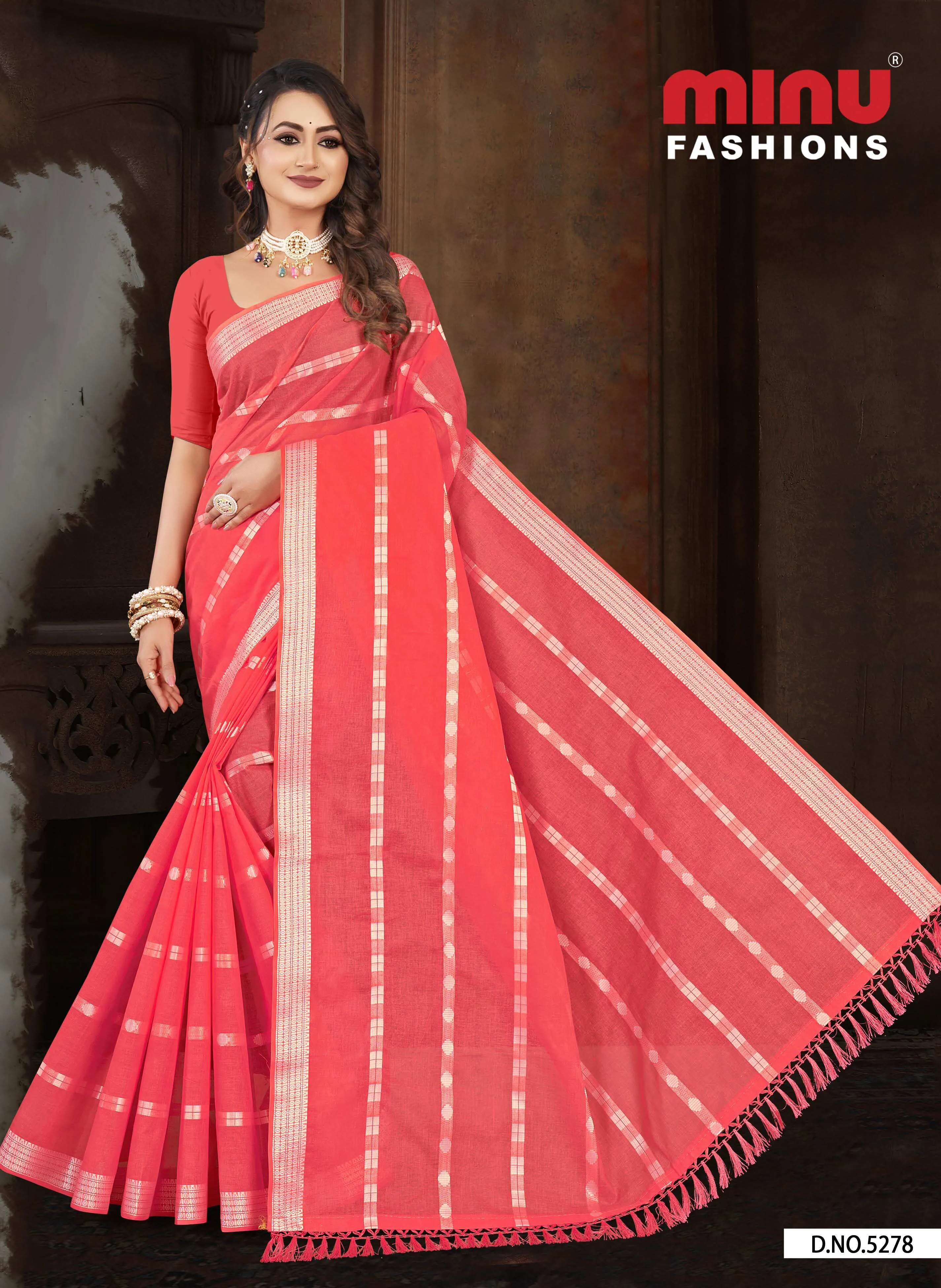Pure Cotton Himalayan Beauty Embroidery Saree