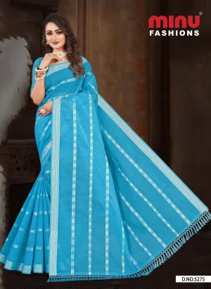 Pure Cotton Himalayan Beauty Embroidery Saree