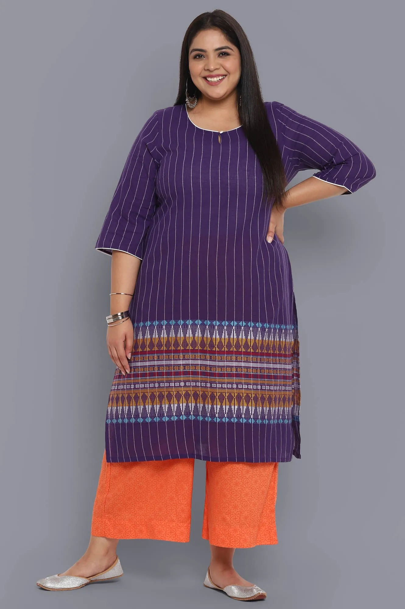 Purple Ethnic kurta