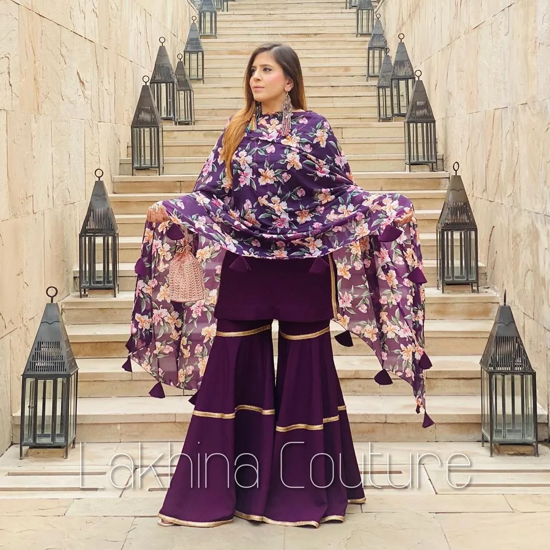 Purple Garara Suit