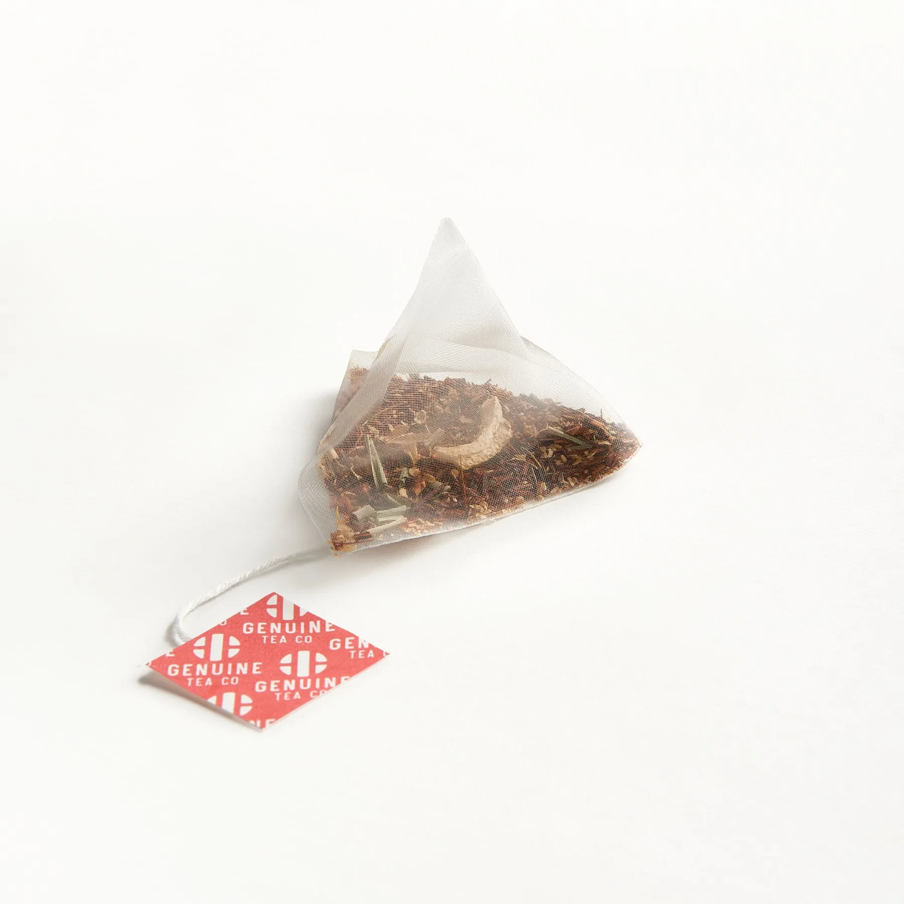 Pyramid Tea Bags - Lemon Ginger Rooibos Herbal Tea - Genuine Tea Company - Toronto - Canada
