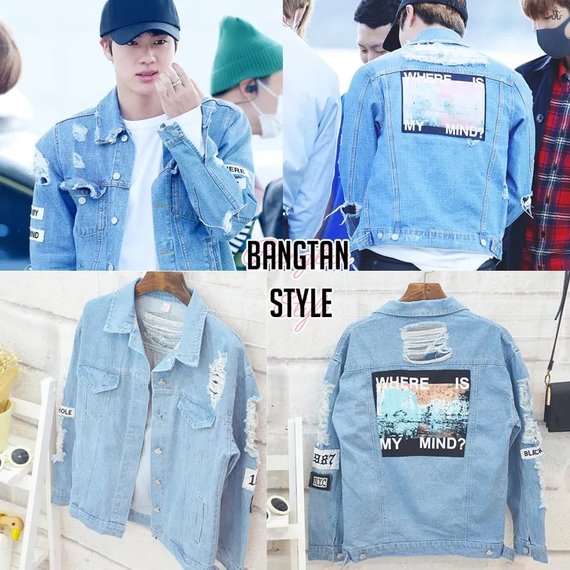 "Where is my mind"  BTS Denim Jacket
