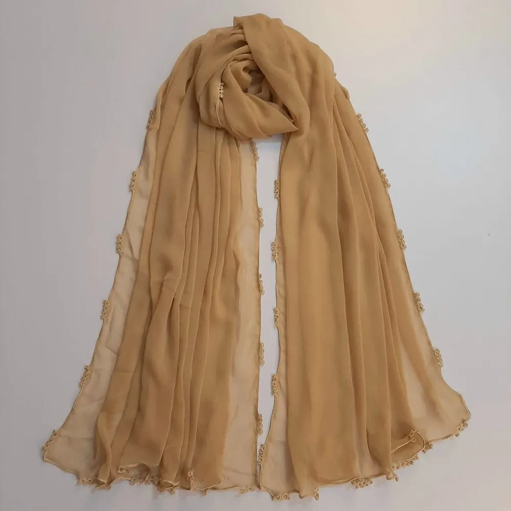 Qureshia Work Chiffon Dupatta  - ZD05