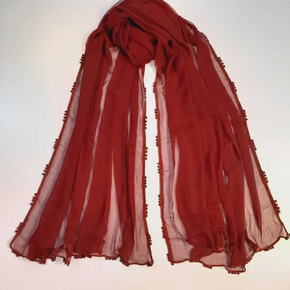 Qureshia Work Chiffon Dupatta  - ZD05