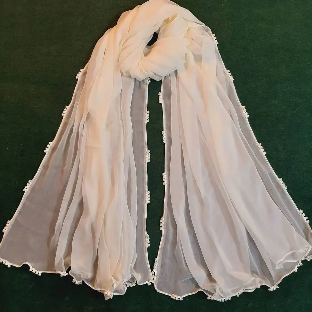 Qureshia Work Chiffon Dupatta  - ZD05