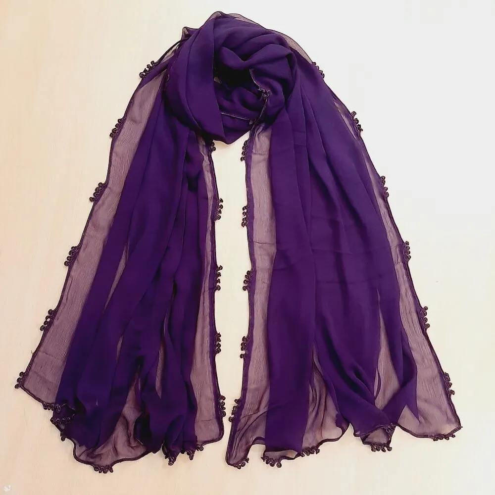Qureshia Work Chiffon Dupatta  - ZD05