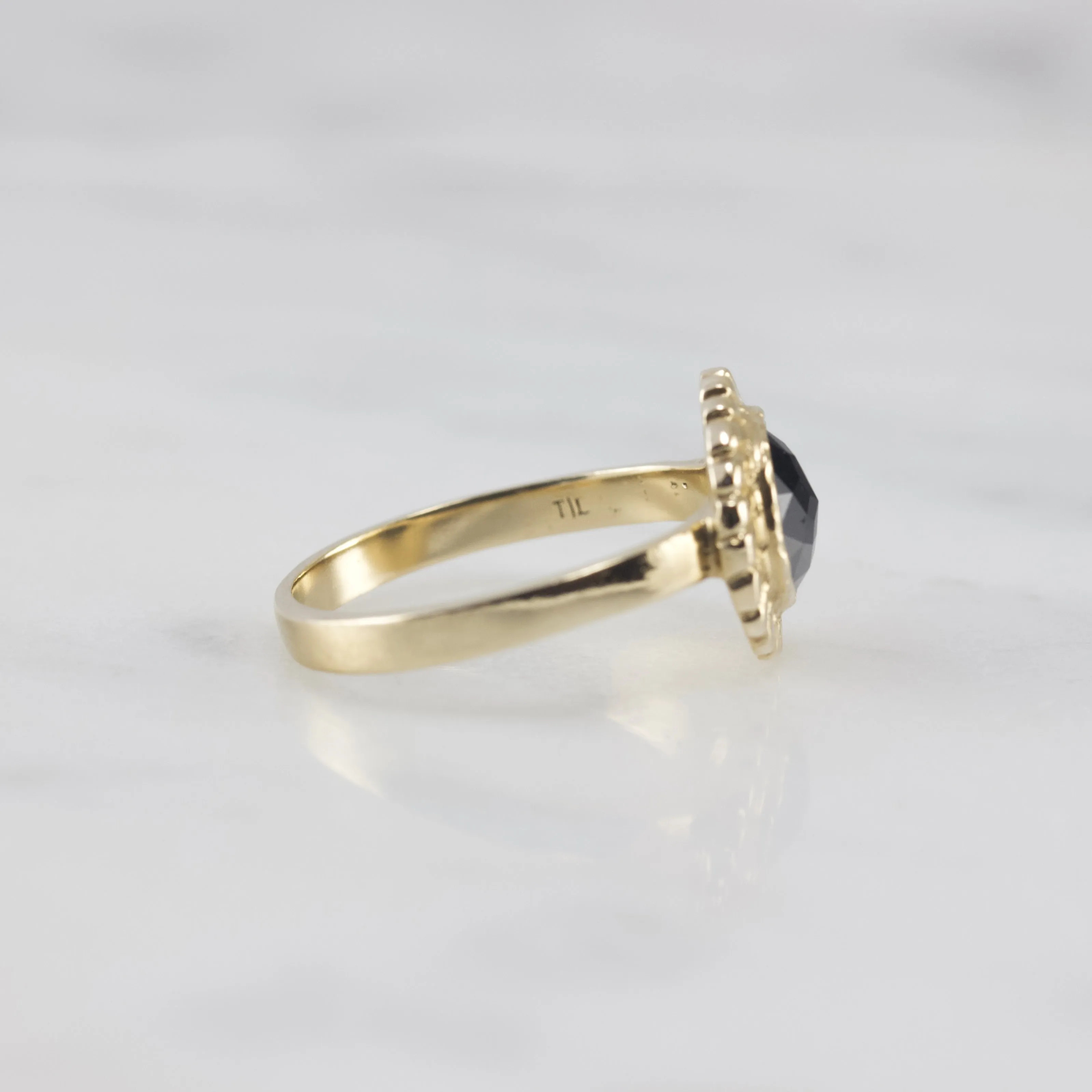 Radiant Black Diamond Ring