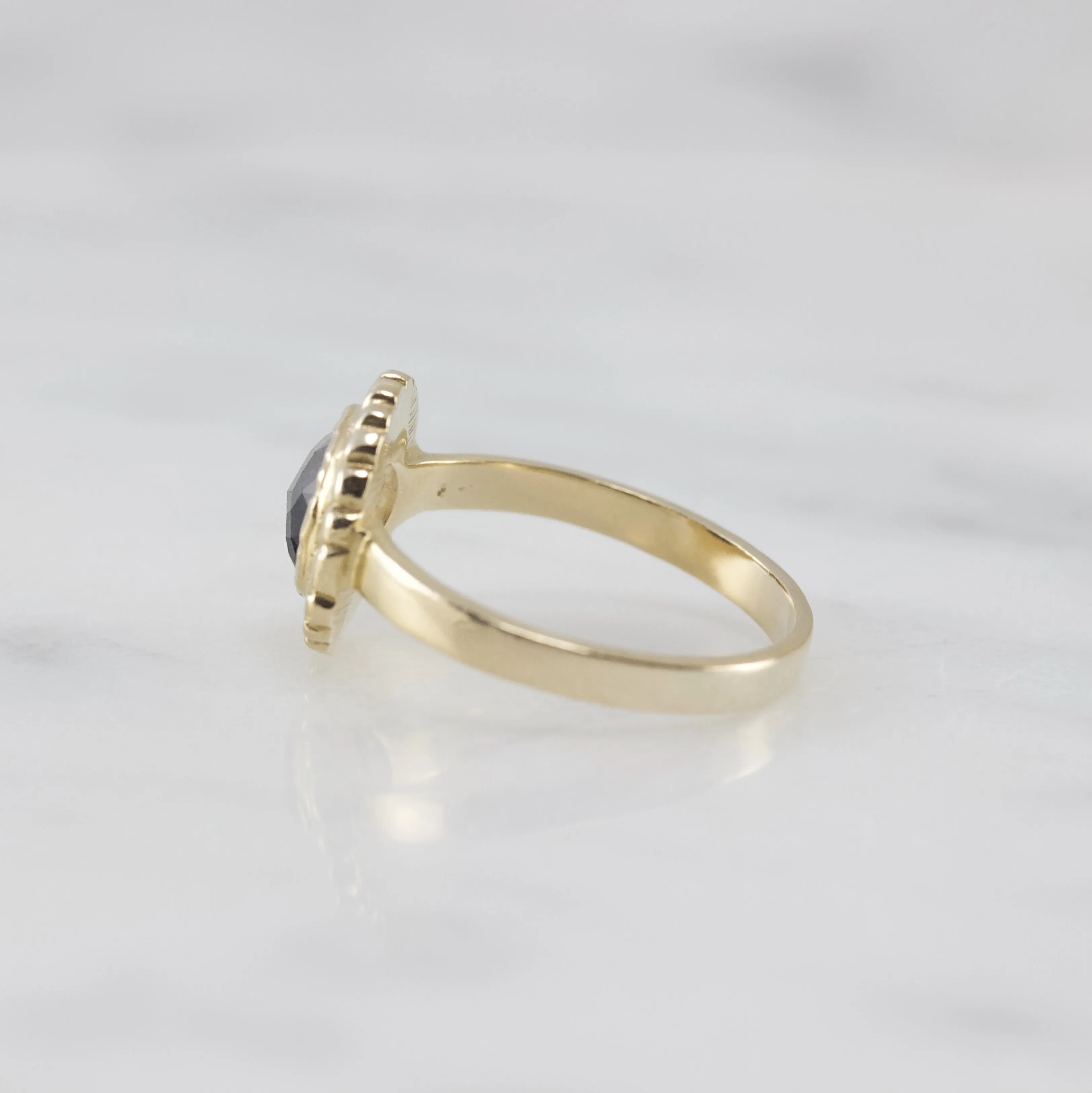 Radiant Black Diamond Ring