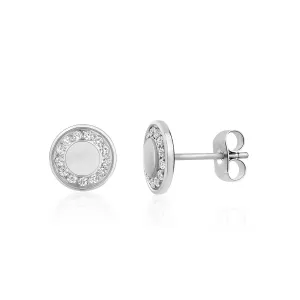 Radiant Circle Stud Earrings