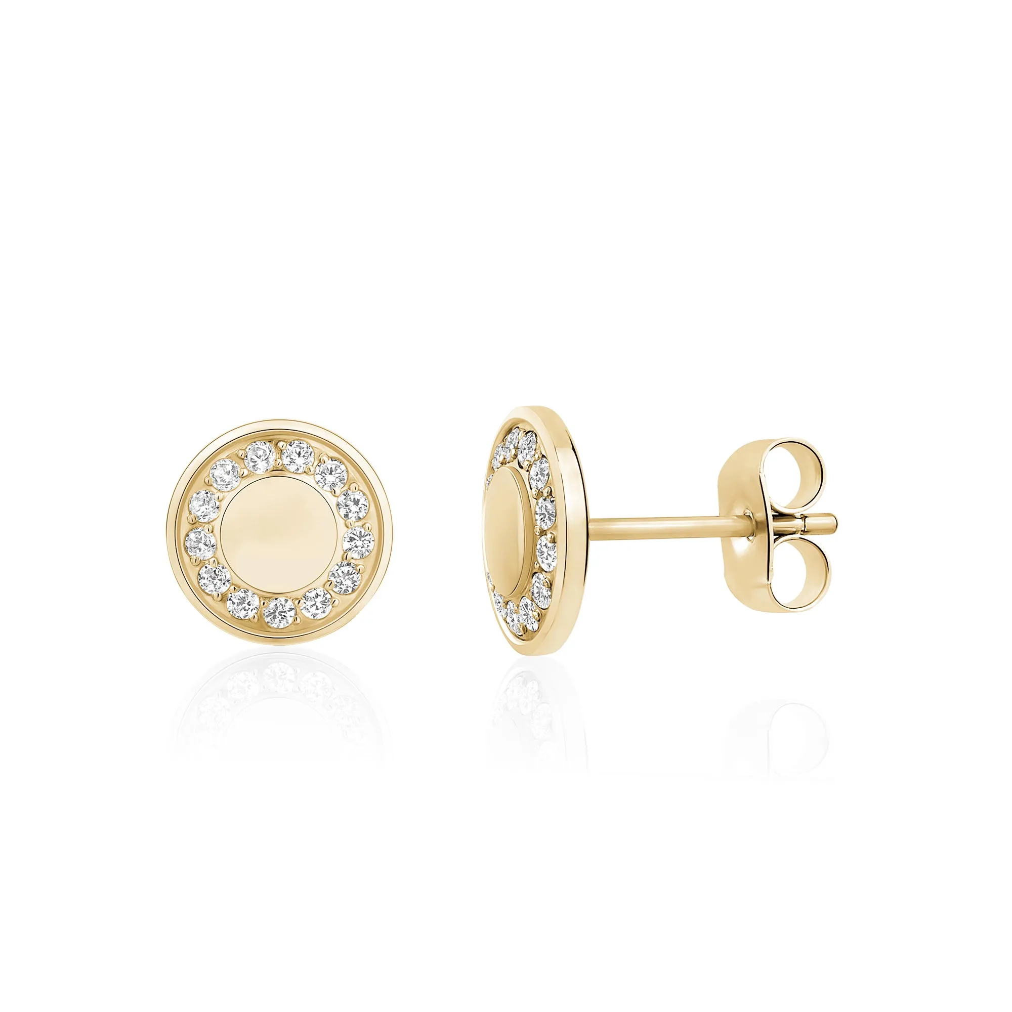 Radiant Circle Stud Earrings