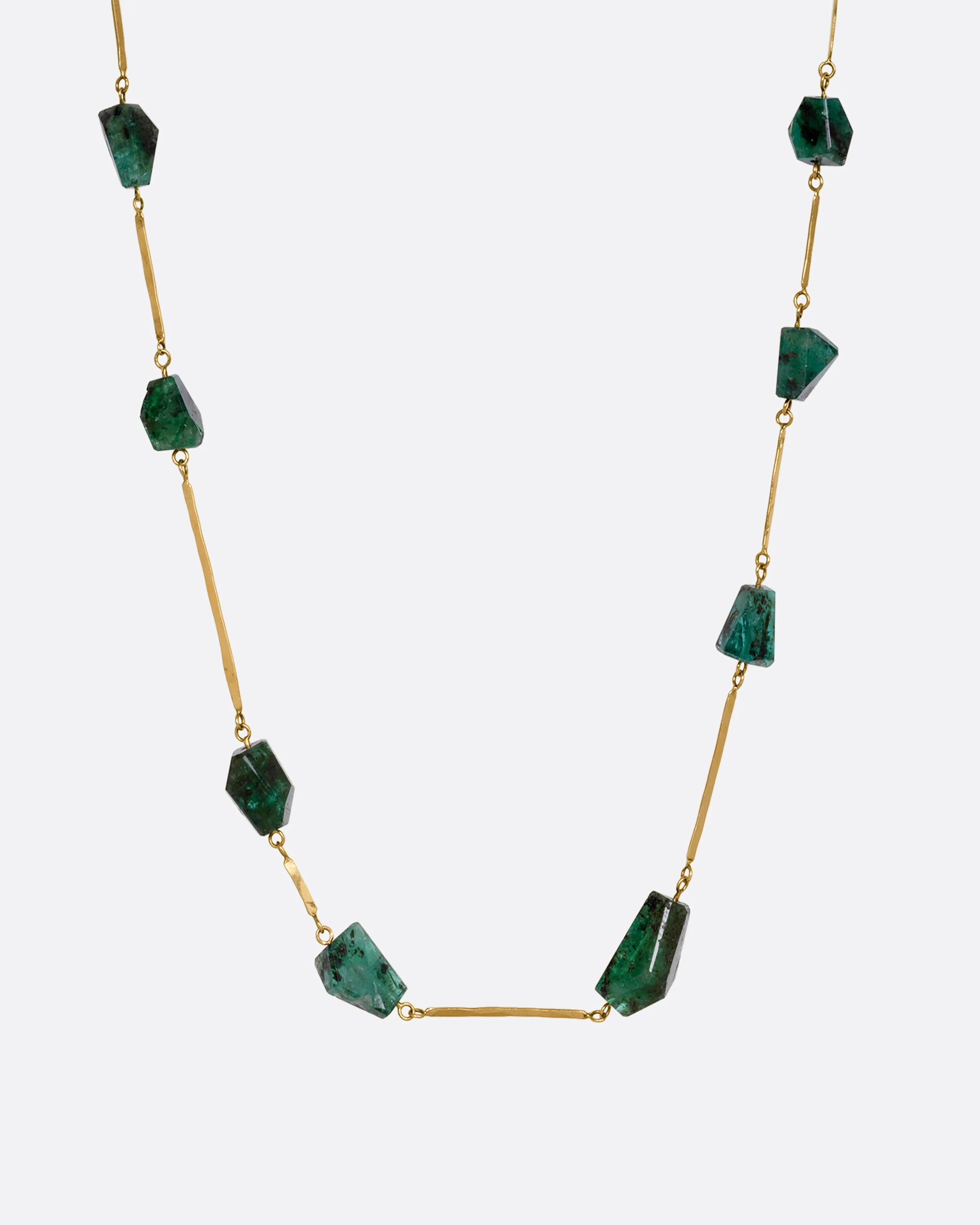 Raw Emerald Necklace