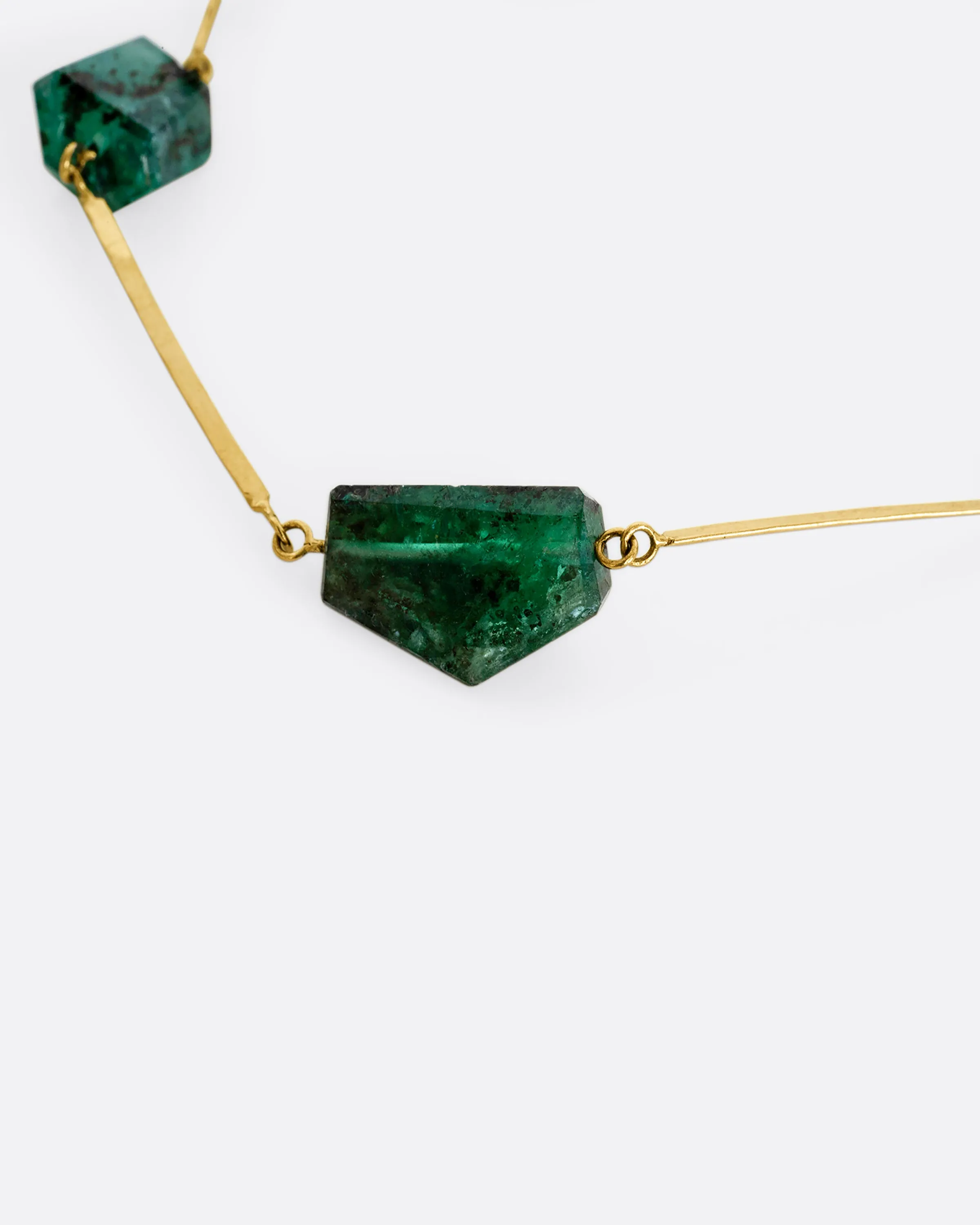 Raw Emerald Necklace