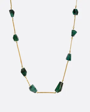 Raw Emerald Necklace