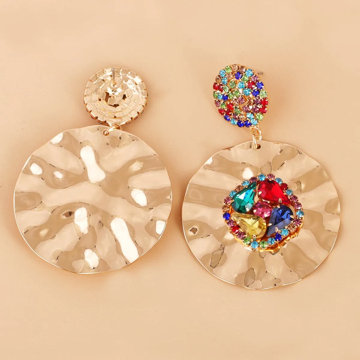 Red Multicolor Crystal & Cubic Zirconia 18K Gold-Plated Drop Earrings