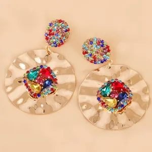 Red Multicolor Crystal & Cubic Zirconia 18K Gold-Plated Drop Earrings