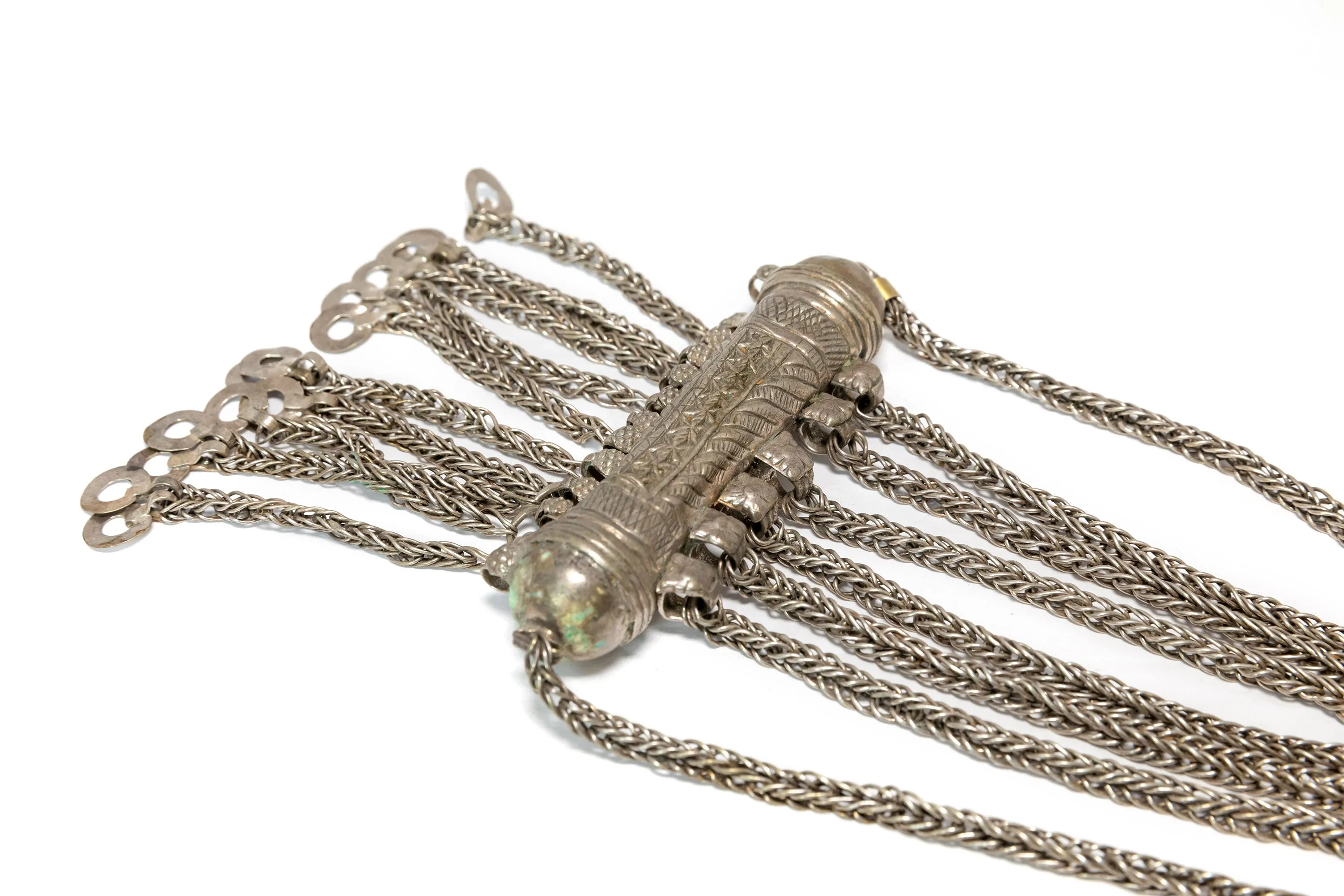 Red Stone Dangle Broach  - Afghani Jewelry