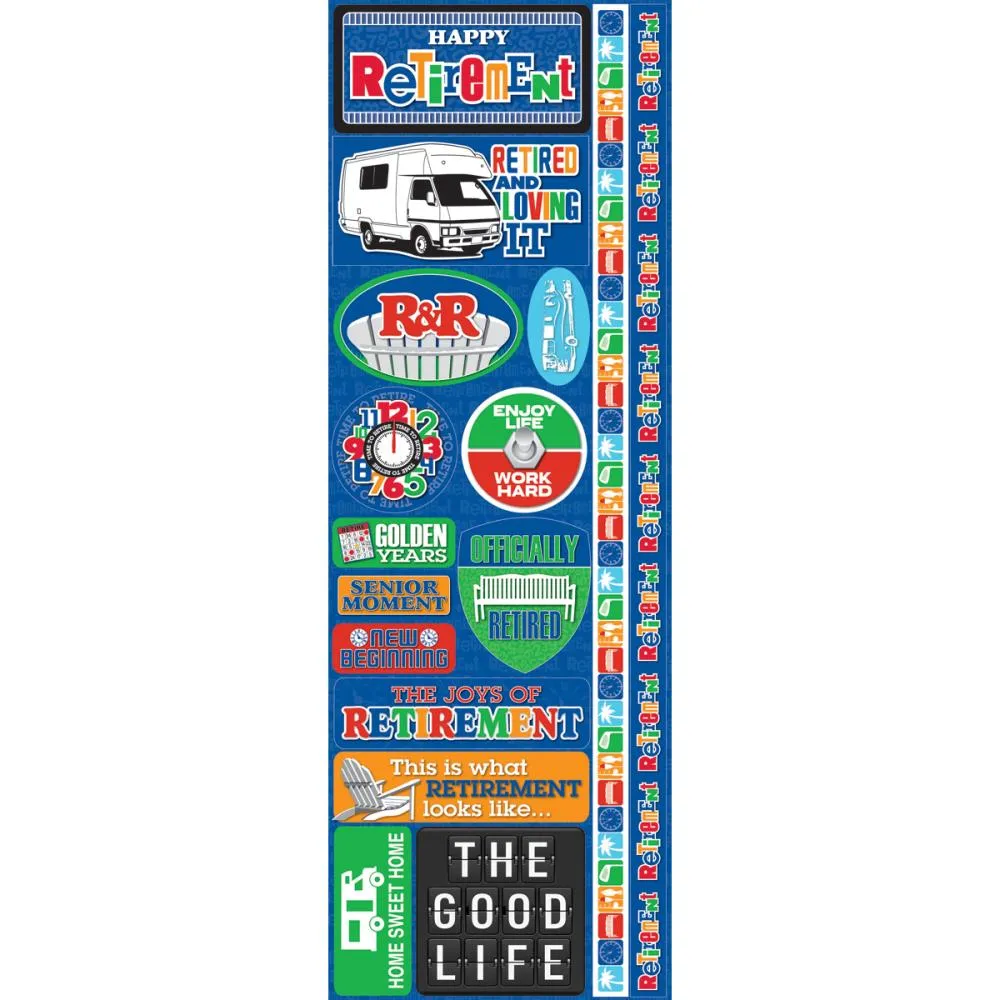 Reminisce  Diecut Stickers - Retirement