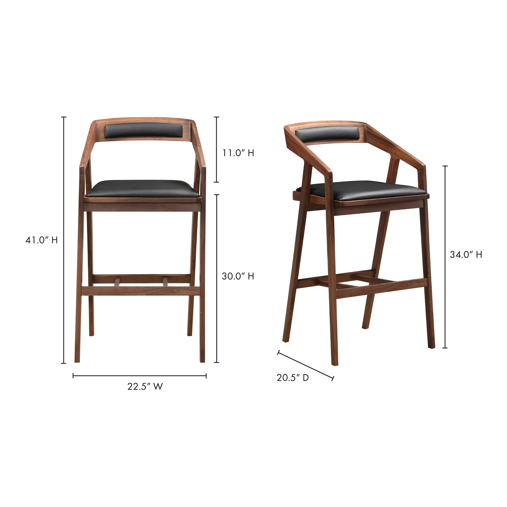 Retro-Chic Swivel Stool - Minimalist Oak Frame & Vegan Leather Seat