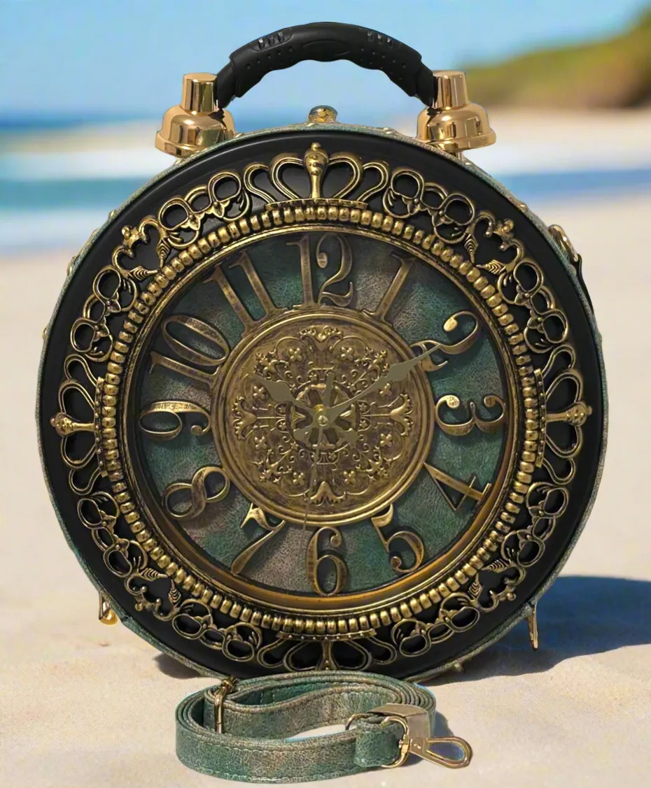 Retro Time Clock Handbags | European and American | Boho | Bohemian | Stylish | Fancy | Trendy | House Of Jax Studio