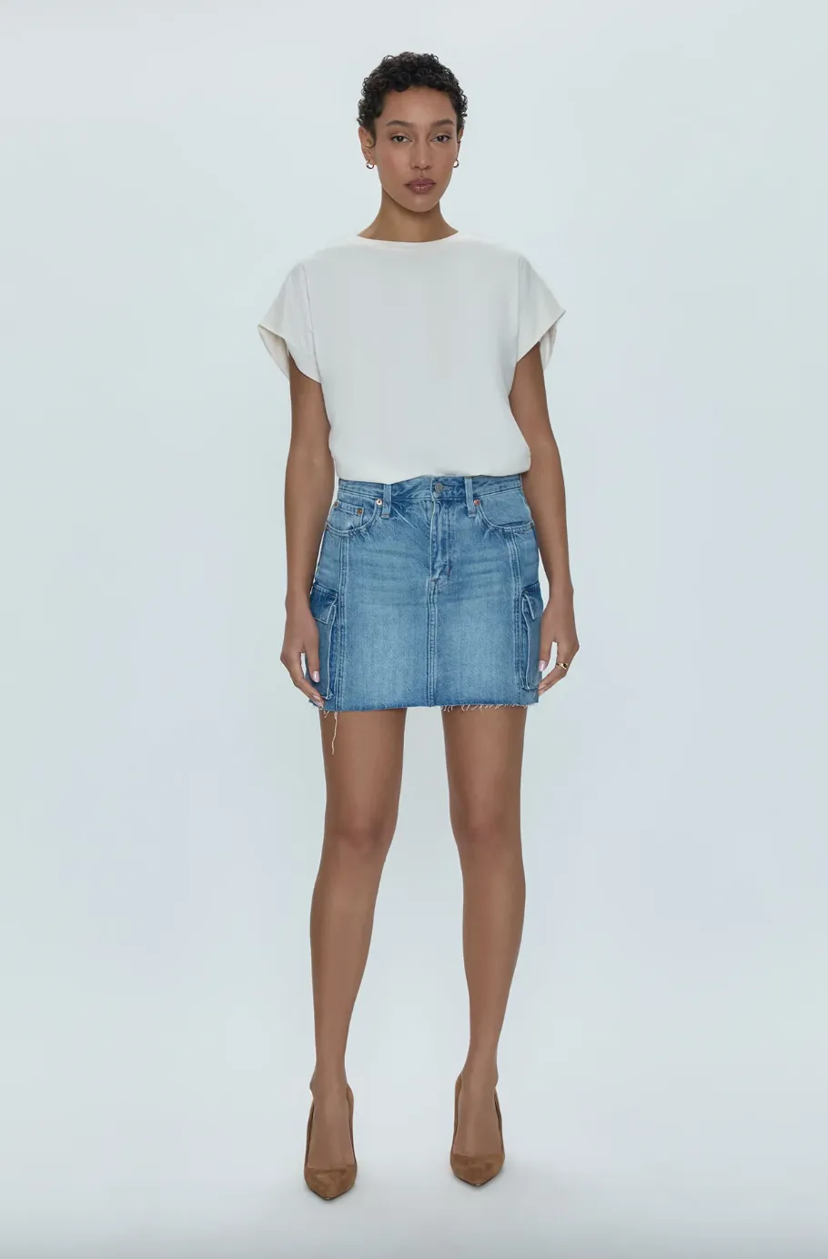 Rhea Mini Skirt-Blue