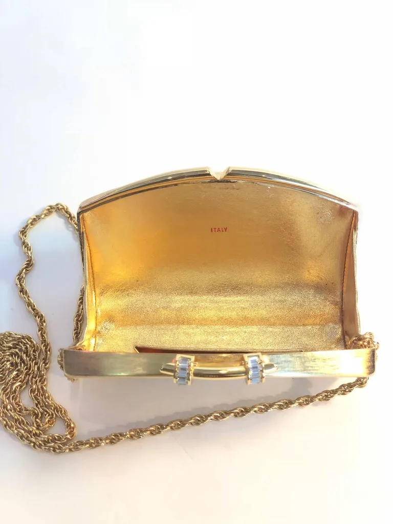 Rodo Gold Metal Evening Clutch