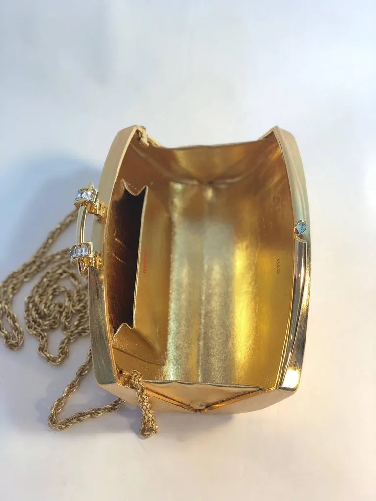 Rodo Gold Metal Evening Clutch