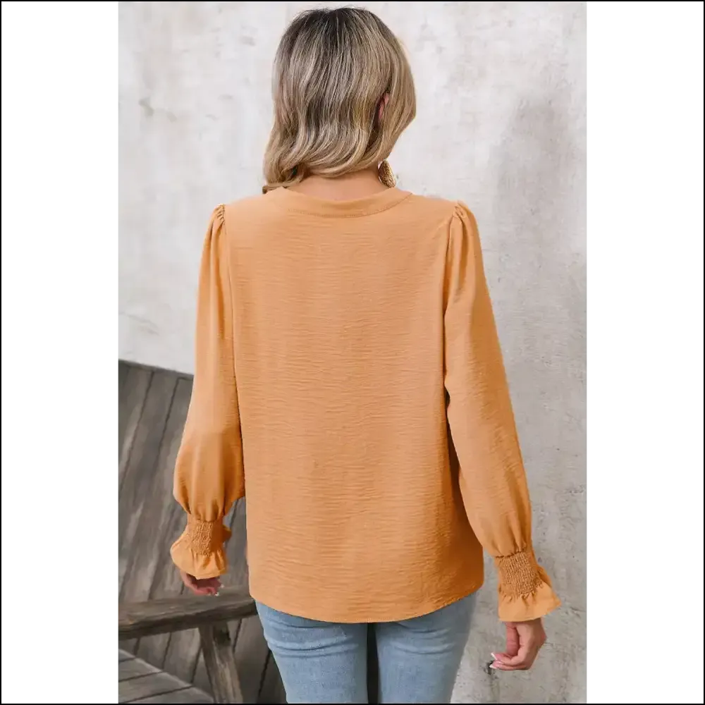 Rose Red Notch v Neck Blouse Instant Diva