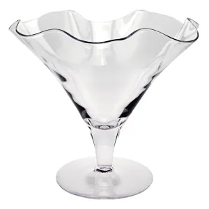 Ruffles Mouth Blown European Centerpiece Bowl