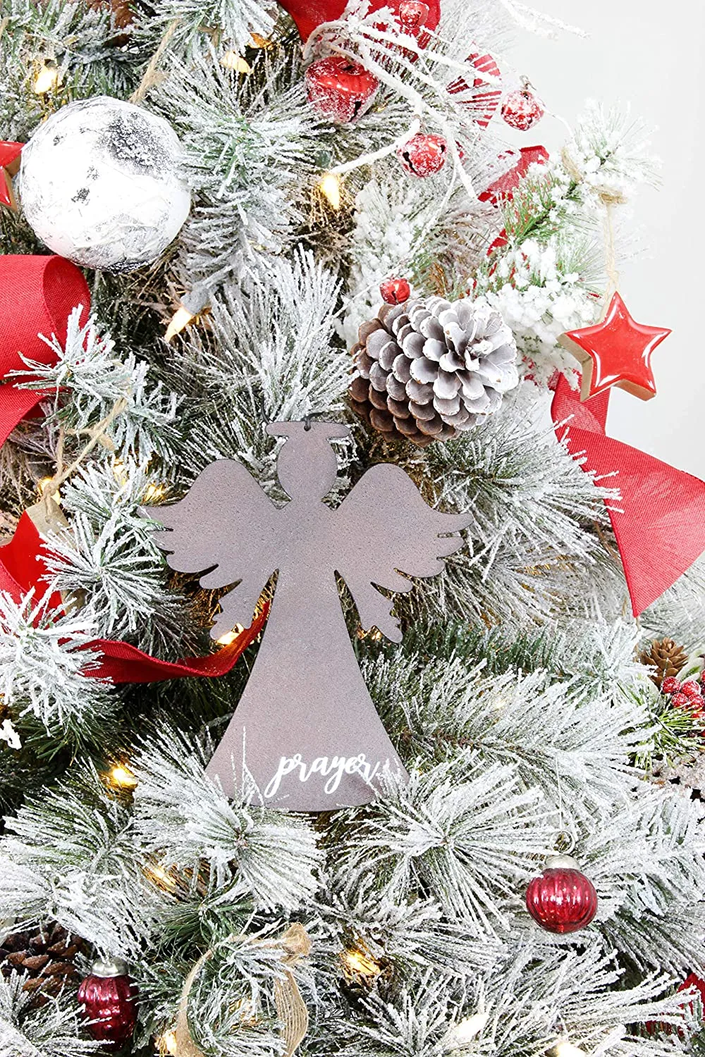 Rustic Angel Christmas Ornaments (Set of 2)