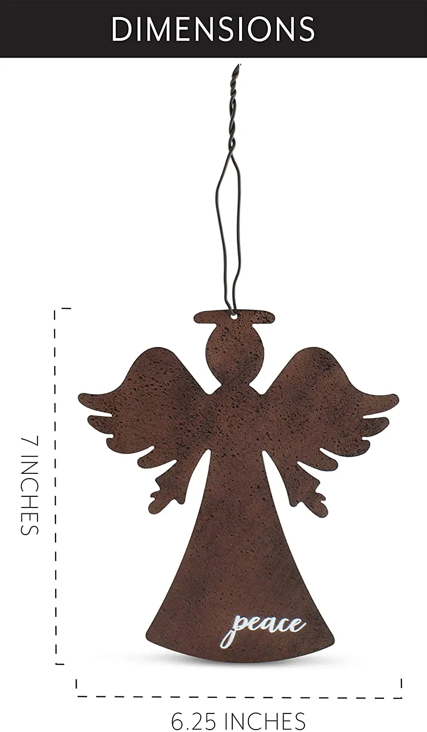 Rustic Angel Christmas Ornaments (Set of 2)