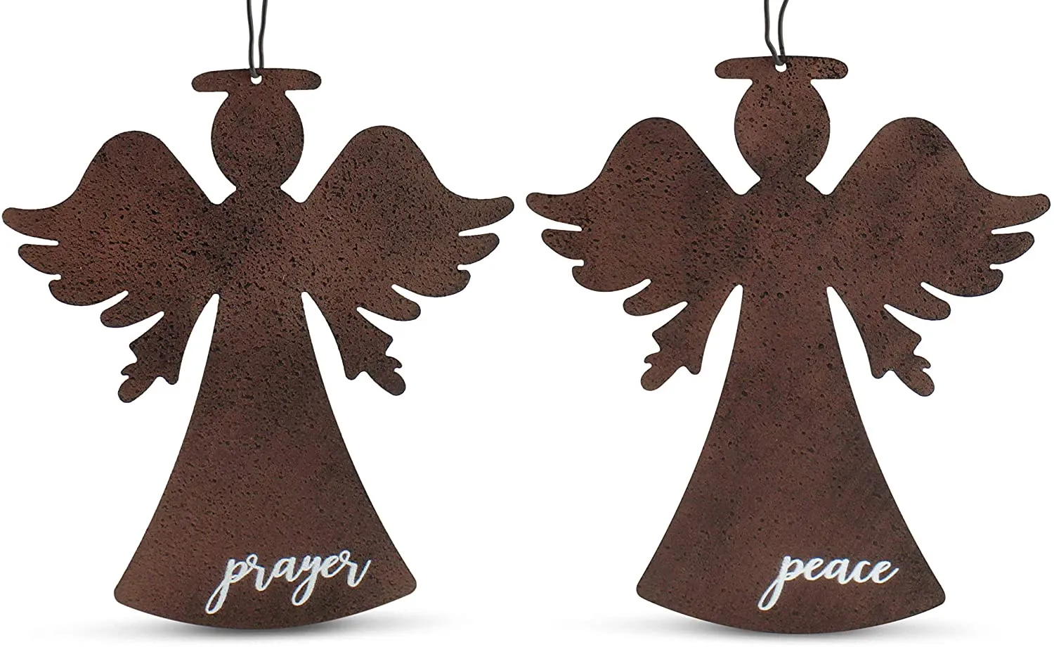 Rustic Angel Christmas Ornaments (Set of 2)
