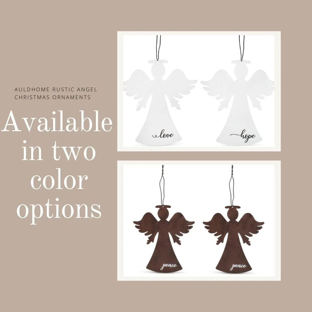 Rustic Angel Christmas Ornaments (Set of 2)