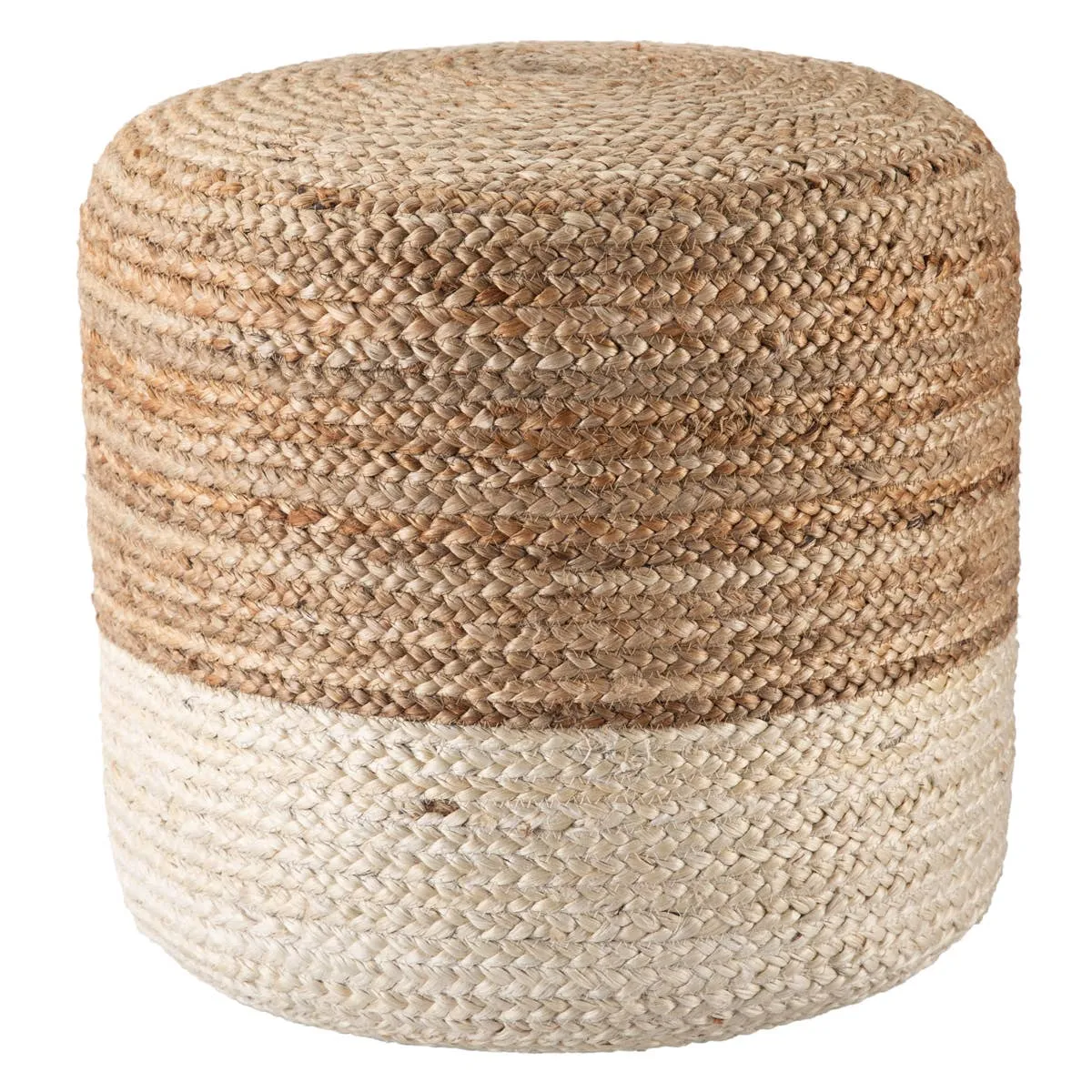 Sabal Cylinder Jute Pouf - Multiple Colors