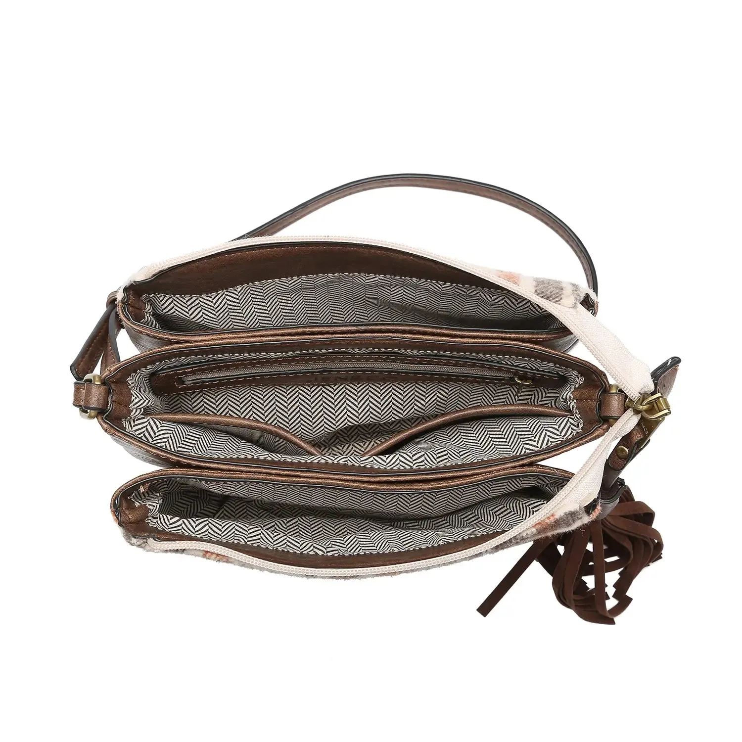 Sabrina Two Tone Crossbody Brown