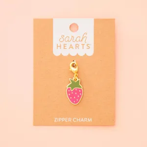 Sarah Hearts - Strawberry Zipper Charm