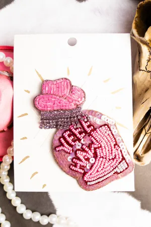 Seed Bead and Sequin Yee Haw Hat Pins
